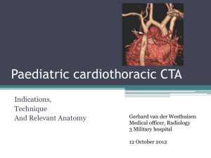 Paediatric cardiothoracic CTA