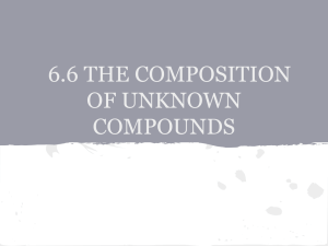 6.6 THE COMPOSITION OF UNKNOWN COMPOUNDS