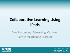 to be using the iPads