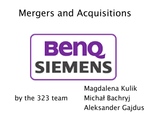 Mergers and Acquisitions