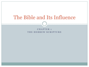 The Bible and Its Influence
