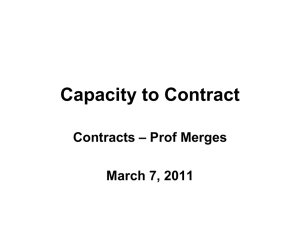 Capacity to Contract