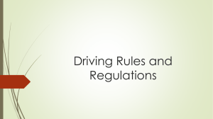 Driving Rules and Regulations PPT