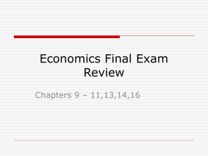 Economics Final Exam Review