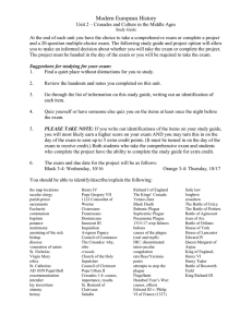 Unit 2 Study Guide and Project Option