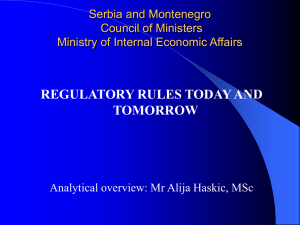 Serbia and Montenegro Council of Ministers Ministry of Internal