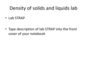 Density of solids and liquids lab