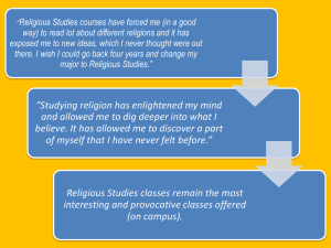 Religious Studies courses have forced me (in a good way) to read
