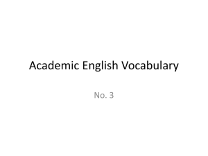 Academic English Vocabulary 3