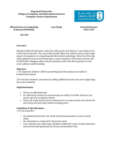 Ethical Computing Case Study Assignment - King Saud University