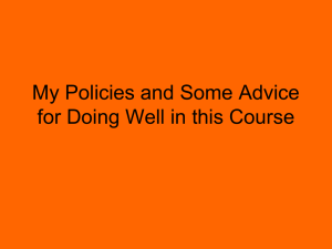 Course Policies