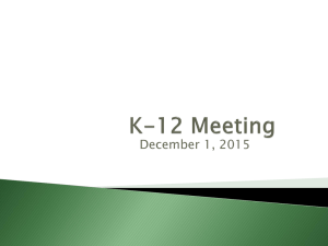 K-12 Meeting - Bobcat Brief