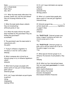 Public Policy Study Guide: CE.9 - Mass Media & Interest Groups
