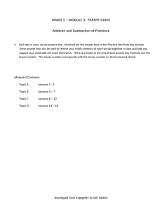 Math Module 3 Grade 5 Parent Guide