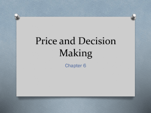 Price and Decision Making