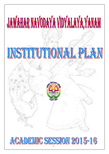 Institution Plan - (JNV), Yanam, Puducherry