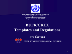 BUFR/CREX Templates and Regulations
