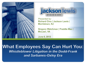 Program Slides Whistleblower - Association of Corporate Counsel