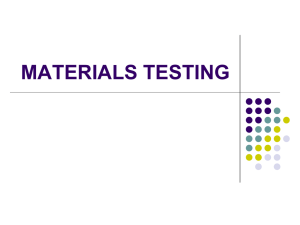 MATERIALS TESTING