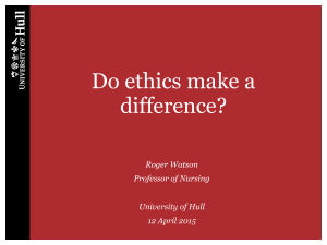 Do ethics make a difference to health care