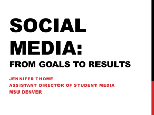 Social Media: From Goals to Results