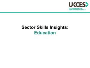 Sector skills insights: education summary slide pack