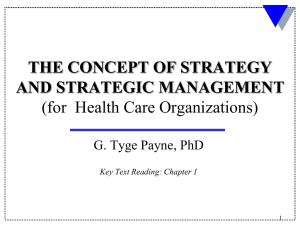 The Concept of Strategy