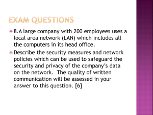 Networks - security and policies