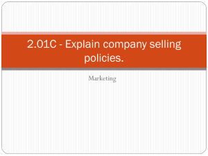 Company Selling Policies Explained | Marketing Presentation