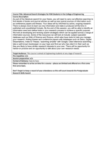 Advanced Search Strategies for Students in the College of