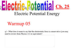 Electric Potential Energy Presentation