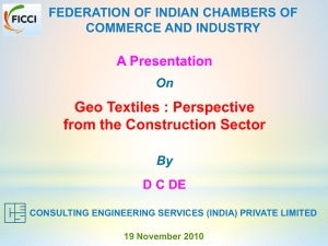 A presentation on Geo-Textiles : Perspective from the construction