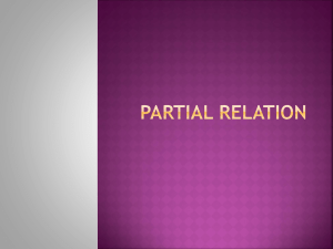Partial relation
