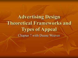 Advertising Design Theoretical Frameworks and Types of Appeal
