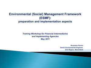 Environmental Management Framework (EMF): preparation and