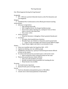 The Song Dynasty E.Q.: What happened during the Song Dynasty