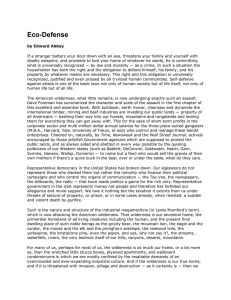 Eco-Defense - EnvironmentalLiterature