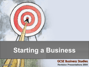 Starting a Business