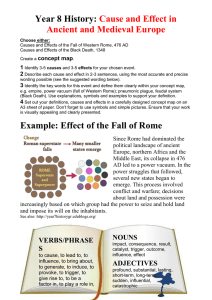 Year 8 History: Cause & Effect - Rome & Black Death