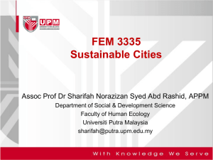 Sustainable City - Universiti Putra Malaysia