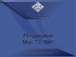 Presentation May 23, 2007