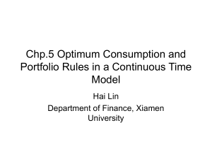 Chp.5 Optimum Consumption and Portfolio Rules in a Continuous