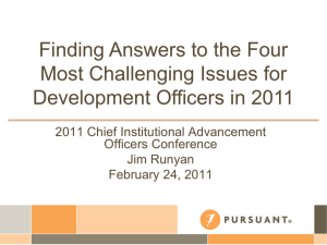 Finding Answers to the Four Most Challenging Issues for