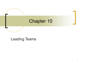Leading Teams: Teamwork, Leadership, and Development