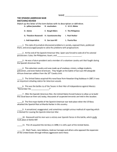 Spanish American Imperialism Review Chronology - pams
