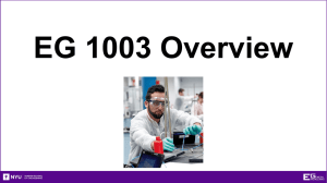 Introduction to EG1003