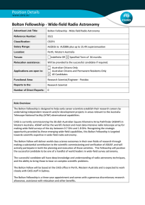Bolton Fellowship - Wide-field Radio Astronomy
