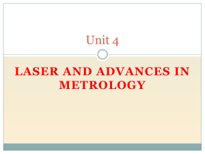 laser and advances in metrology