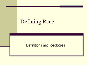 Defining race