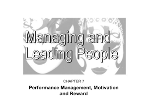 Performance Management, Motivation & Reward Presentation